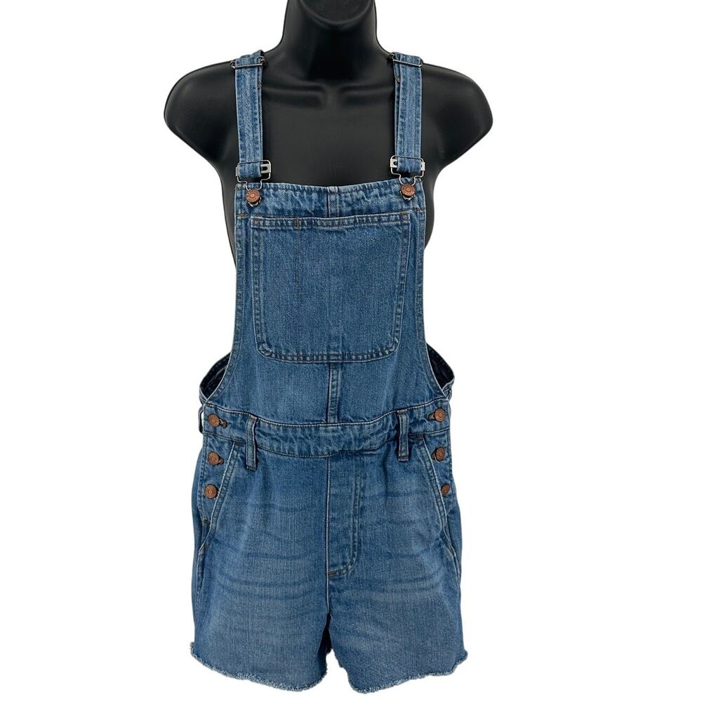 Madewell Adirondack Short Overalls WMNS S Denville Wash Adjustable Strap Button